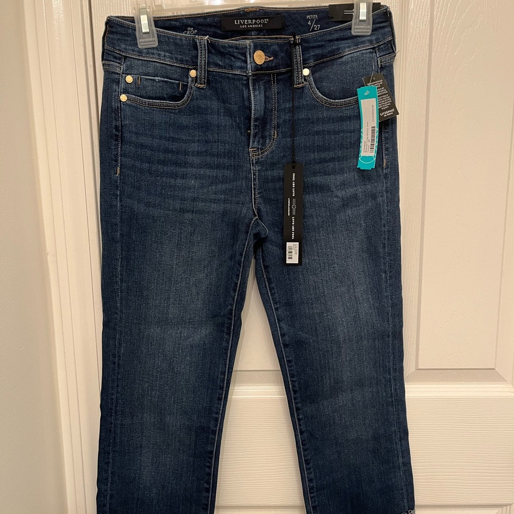 Liverpool Women's Deep Indigo Cropped Jeans